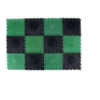 Коврик 41х54см щетинистый грязесборный Gras ПВХ черно-зеленый Blabar(10/10)