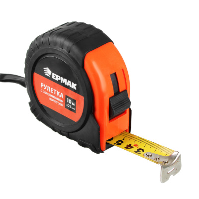 Рулетка с обрезиненным корпусом, 10мх25мм (1/6/60)