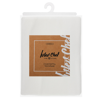 Скатерть текстильная 140х180см с водоотт. проп., полиэстер, белый IVLEV CHEF (5/10)