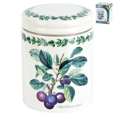 "Fruit Garden" Банка для сыпучих продуктов 10х10х13,5см v=630мл (под.упаковка)керам.(1/36)