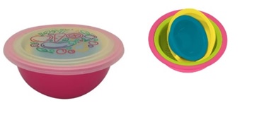 Набор "Дорос" дуршлаг д.260мм + 3 миски с крышкой IML,цв.Микс (1/6) 