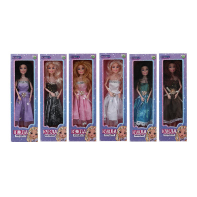 Кукла нарядная 27 см, PP, PVC, 10х5х32,5 см, 6диз ИГРОЛЕНД (6/48)