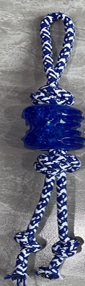 Игрушка - канат д/собак мелких и средних пород "НЕСКУЧАЙКА", цвет синий, 41см / 150гр (1/12)
