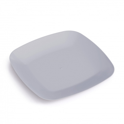 Тарелка "Квадро" плоская (серый)пласт. (уп.25)