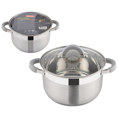 Кастрюля 5,1л Felicità с/кр из жаропрочного стекла, размер 22*13,5см (нжс) (1/6)