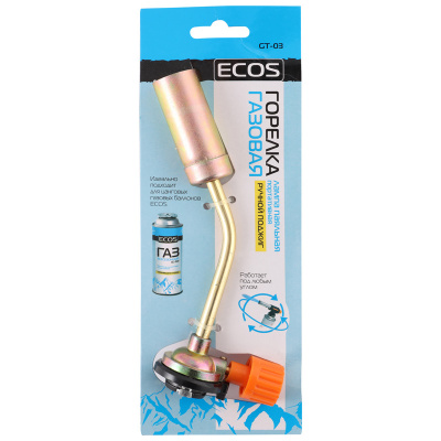 Горелка газовая (лампа паяльная) портативная ECOS GT-03 (картон) (1/20)