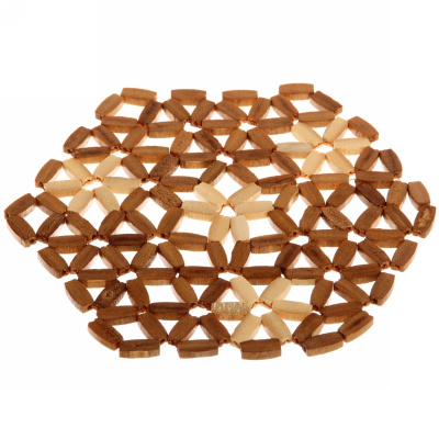 Подставка под горячее бамбуковая "Ромашка" 19см (20/20/480)