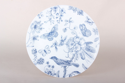 "Лазурный сад" Тарелка 26,5см обеденная (стеклокер.) (6/36)