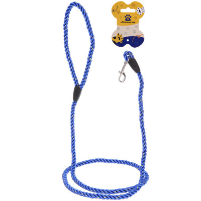 Поводок с карабином нейлоновый "Веселая прогулка" цвет синий Ultramarine(1/12)