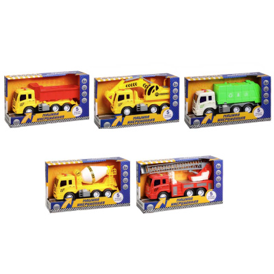 Машина инерционная, свет, звук, 3хAG13, пластик, 25х9-17х10-12,5 см, 5 диз (1/15)