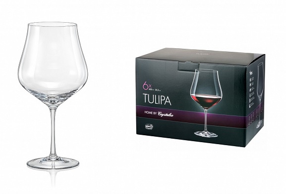 Набор бокалов для вина 600мл 6шт TULIPA стекло (1/8)
