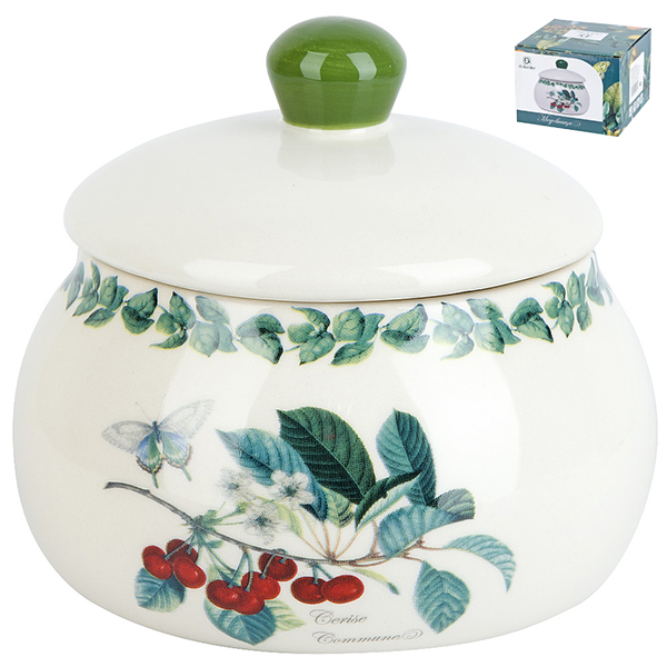 "Fruit Garden" Медовница 13,5х13,5х11,5см v=500мл (под.упаковка)керам.(1/24)