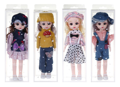 Кукла шарнирная, 30 см, в ПВХ боксе, PVC, PP, 6,5х10х30 см, 4диз ИГРОЛЕНД (4/4)