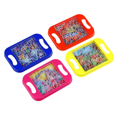 Лабиринт с шариком, пластик, 10х7х1см, 4 дизайна (12/576)