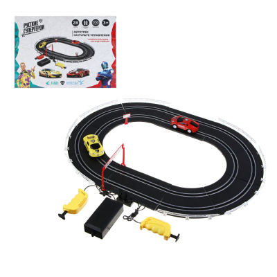 Гонки, автотрек на пульте управления, PP, ABS, 4хC, 41,5х30,5х4,5см BY Русские Супергерои (1/15)