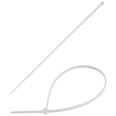 Стяжки кабельные 350х4,8мм 100шт, белый (1/100)