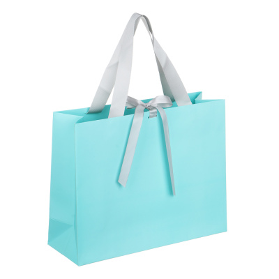 Пакет подарочный, высококач. бумага, с лентой, 32x25x11 см, тиффани LADECOR (6/6)