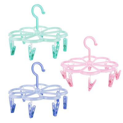 Сушилка для белья подвесная с прищепками 8шт, пластик (3цв) (1/12/144)