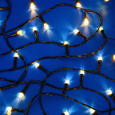 Гирлянда эл. вьюн катушка 50м, 500LED, шампань, 8 реж, ПВХ черный, 220В СНОУ БУМ (1/1)