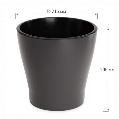 Горшок цв. "Лея" 5л двойной (графитовый) пласт (уп.8)
