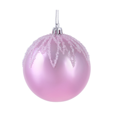 Шар 8 см, 2 цвета, пластик, арт.23-49 СНОУ БУМ (1/6/48)