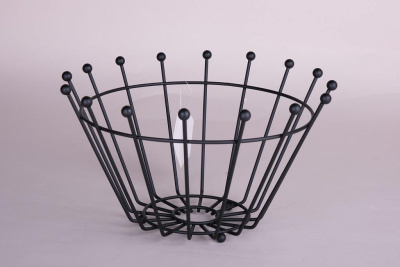 Ваза для фруктов 21.5х14,5см угл.сталь (1/60)