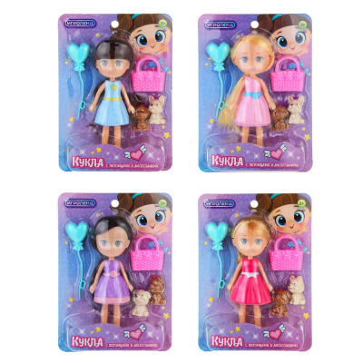 Кукла с питомцами и аксесс., 15х4х21,5 см, PP, ABS, 4диз ИГРОЛЕНД (4/144)
