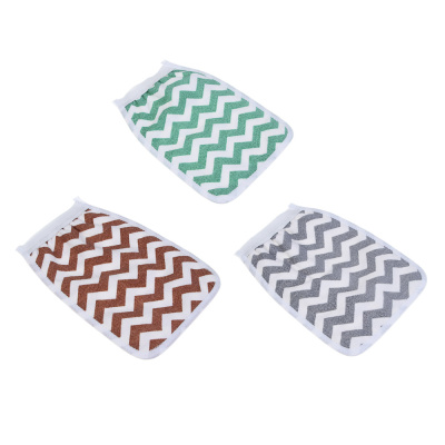 Мочалка скрабер кесе д/пилинга средней жест., полиэстер, 22х14см, 3цв, МЭ24-06 ЮL (6/6)