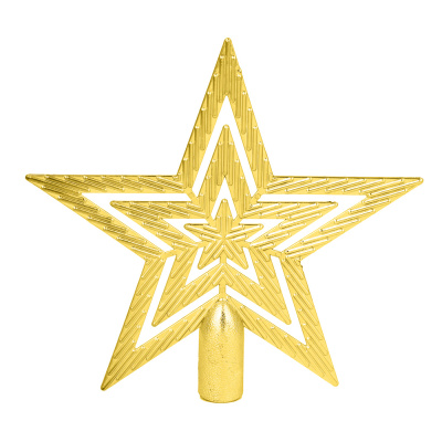 Звезда на макушку ёлки 19см, пластик, золото СНОУ БУМ (1/1)