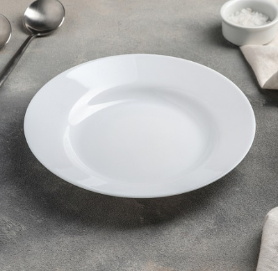 Тарелка 22см суповая ЭВРИДЭЙ (ударопр.стекло) (6/24)