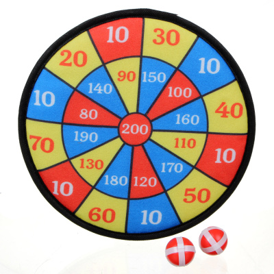 Дартс детский на липучках 30см 2 мяча (пластик/бумага/металл) (1/10)