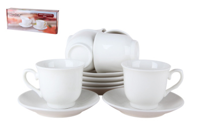 Набор кофейный 100мл 12пр Классика п/уп (фарф.) (1/16)