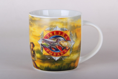 Кружка 350мл Рыбаку (фарф) (12/48)