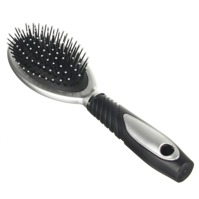 Расческа массажная 23,8*6см узкая, черно-сераяЮниLook (пластик) (1/12/120)