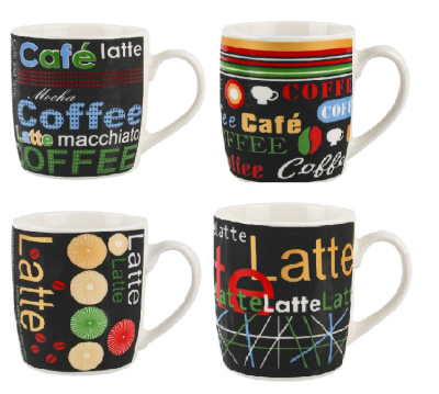 Кружка 330мл (4диз) фарф.(12/72)