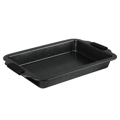 Противень глубокий 40x27x5см, АП Мрамор, силикон.ручки SATOSHI Лион (1/12)