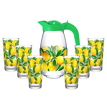 Набор для воды 7пр "Лимоны" стекло (3)