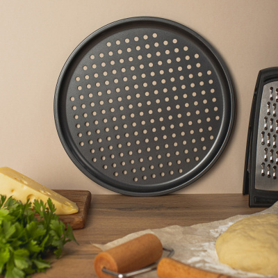 Форма для пиццы перфорированная d33,5*1см,сталь, VETTA (1/24)