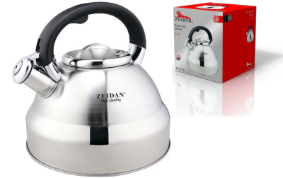 Чайник 3,5л со свист, капс. инд. дно, фикс/руч, комб.полир (нжс) п/у (1/6)