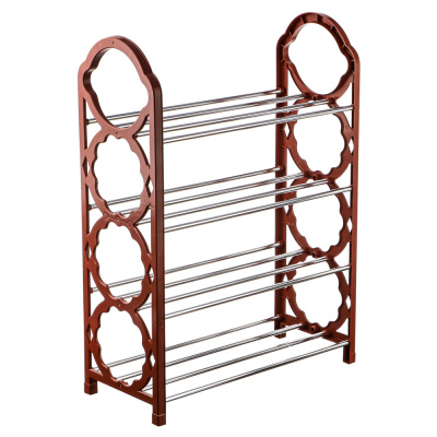 Этажерка для обуви "Принт" 56*19*43см 4полки (металл/пластик) (1/40)