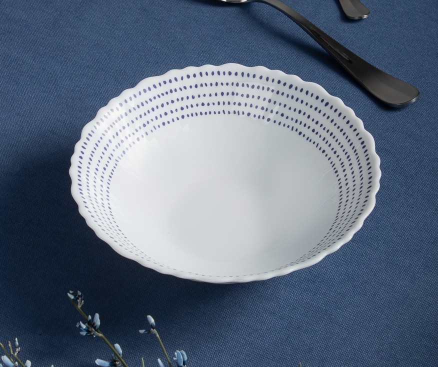 Салатник 16,5см опаловое стекло  MILLIMI Азуль (6/48)