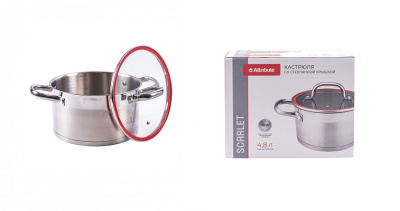 Кастрюля 4,8л с ст/кр SCARLET (нжс) (1/4)
