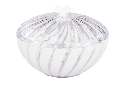 Сахарница "Грация" 0,8л (с крышкой)(белый) пласт.(уп.16)