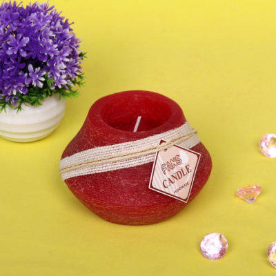 Свеча "Honey story" 7*9см цвет красный F-3004 (1/48)