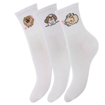 Носки женские с рисунком, р.23-25, 78% хлопок, 20% спандекс, 2% латекс (12/12)