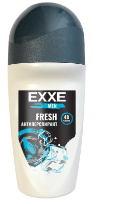 EXXE MEN Мужской дезодорант антиперспирант FRESH 50 мл ролик (1/12)