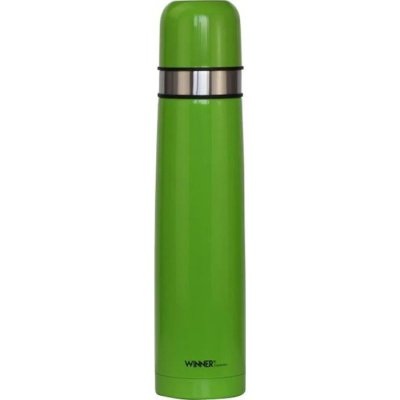 Термос 1,0л вакуум.кноп , двойные стенки,цветн корпус (нжс) (12)