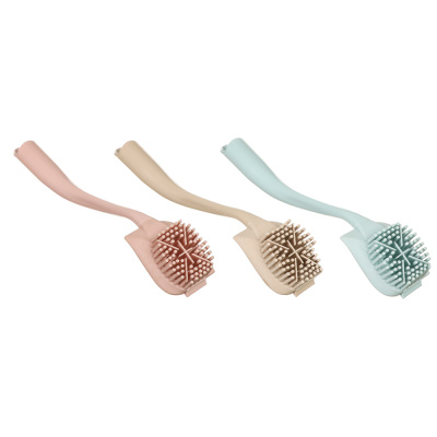 Щетка для посуды силиконовая, пластик, 6x3x30см, 3 цв VETTA (12/120)