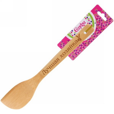 Лопатка бамбуковая 30*6см "Лучшая хозяйка" Селфи (1/1)