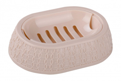 Мыльница "Вязаное плетение" (бежевый) (уп.30)